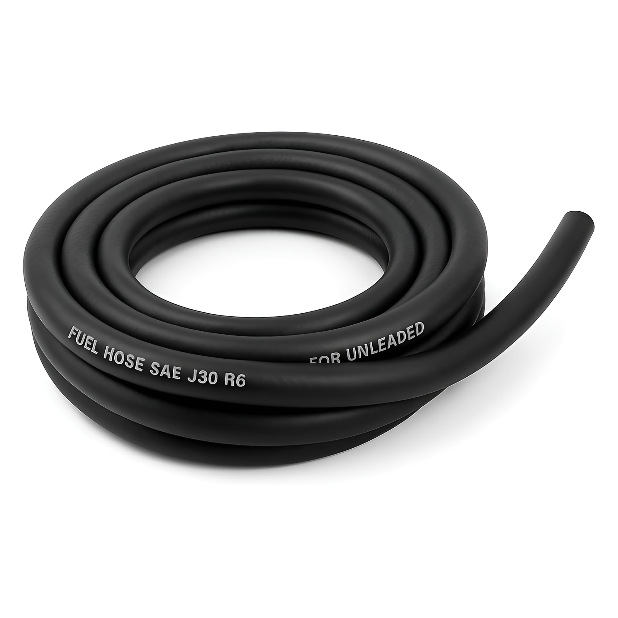 Fuel and Oil Hose 4.0 mm x 3 m SAE J30 R6 - Flexible Nitrile Rubber Petrol Diesel Oil and Water Pipe - Reinforced Smooth Bore Fuel Line for Automotive, Marine, Industrial and Machinery Use
