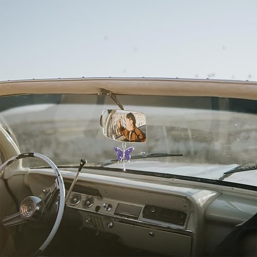 Miniatura 4 de zipelo Accesorios de automóvil con diamantes de mariposa brillante, dijes de cristal para espejo retrovisor de automóvil para mujeres, decoración de