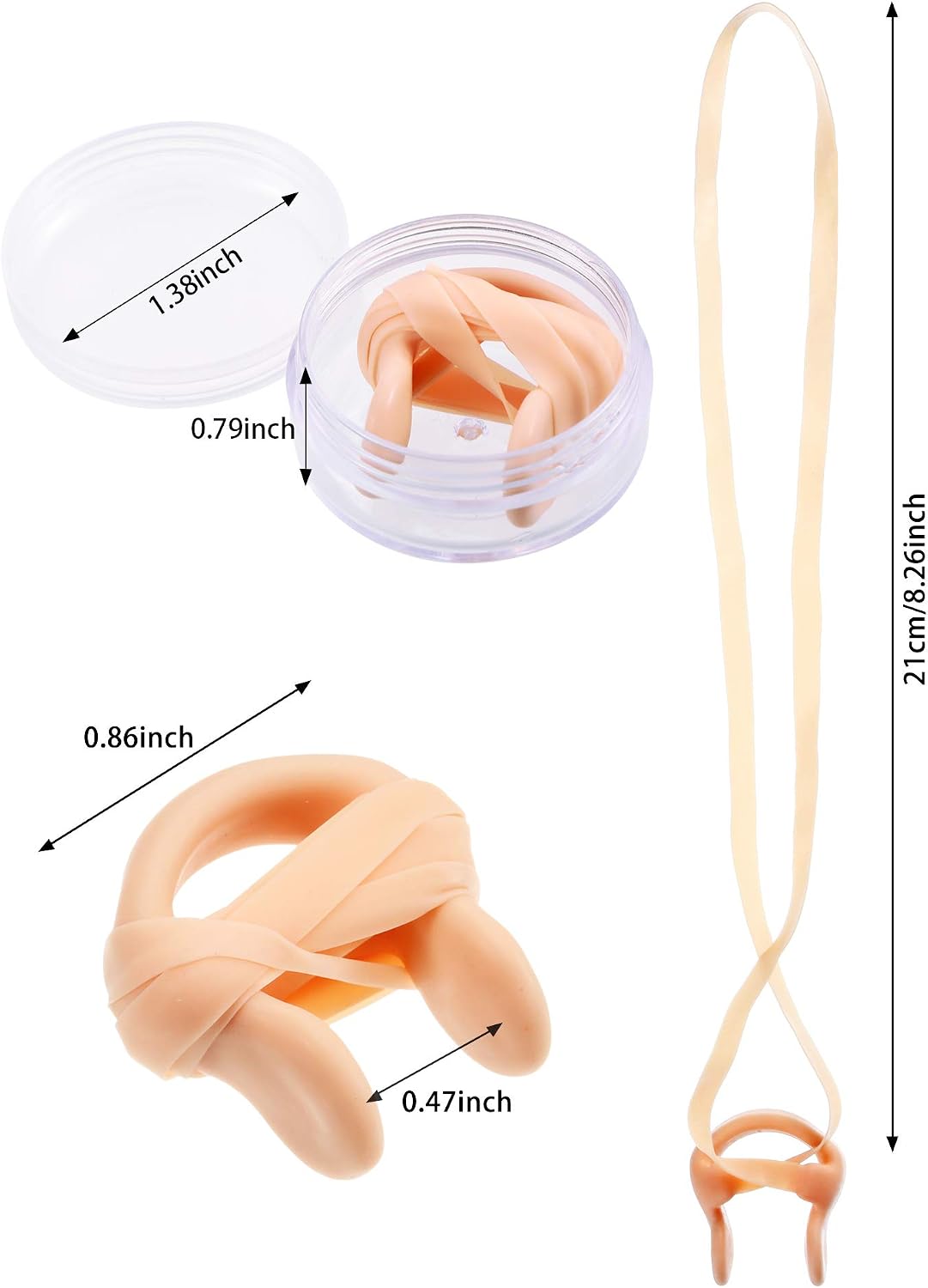 Silicone Nose Clip Swimming Nose Plug Protector Nose Plug with Elastic Rope for Swimming Accessories