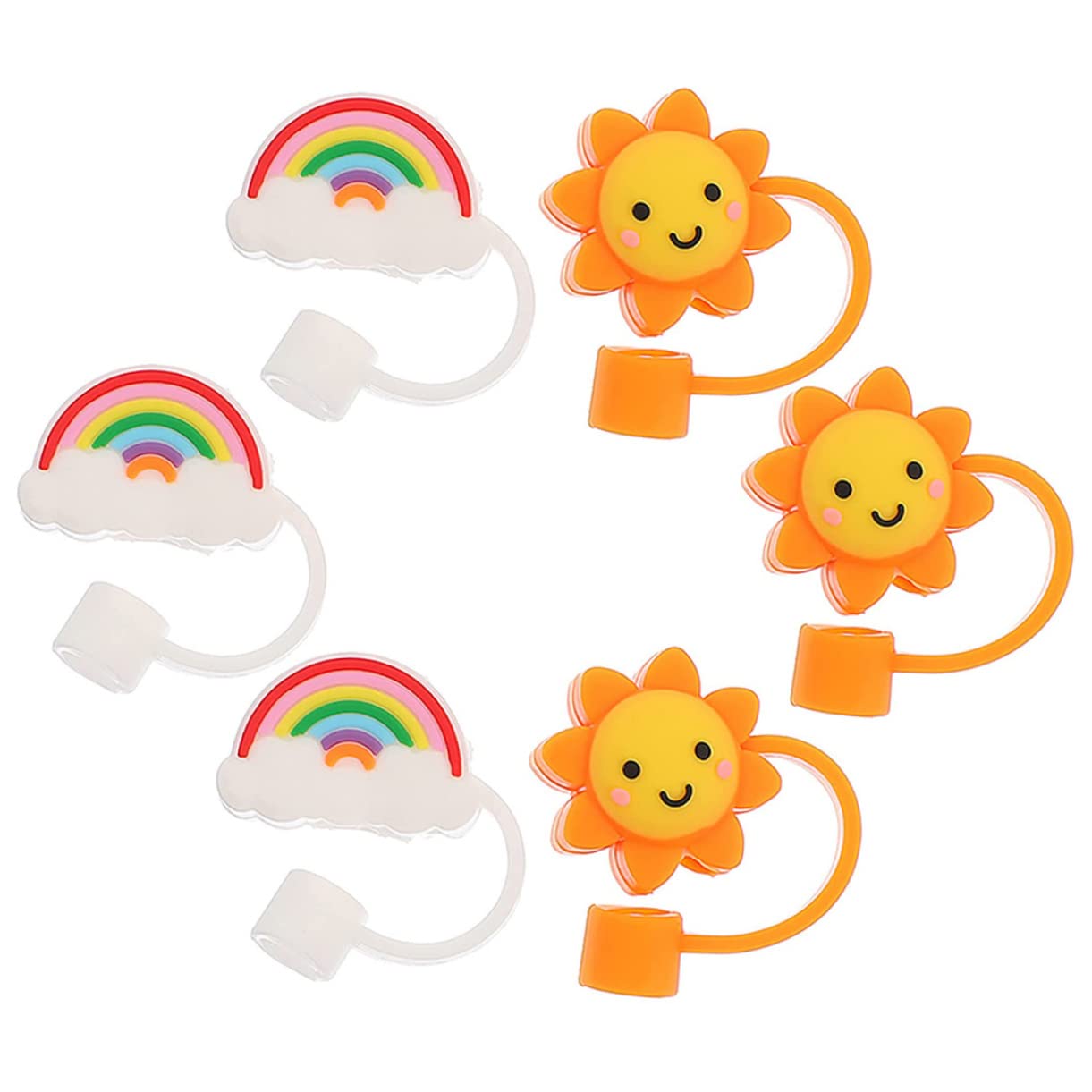 PRETYZOOM 24stücke Silikon Strohabdeckungen Cartoon-design Wiederverwendbare Schutzkappen Für Trinkhalme Für Partys Kindergeburtstage Und Tägliche Nutzung