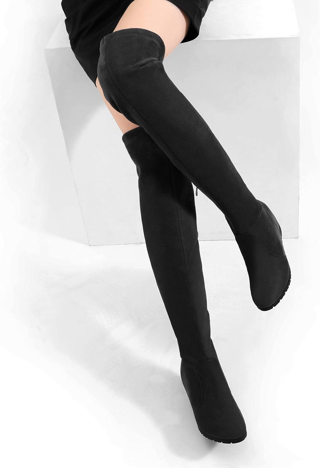 Miniatura 7 de DREAM PAIRS Women's Over The Knee Thigh High Wedge Heel Boots