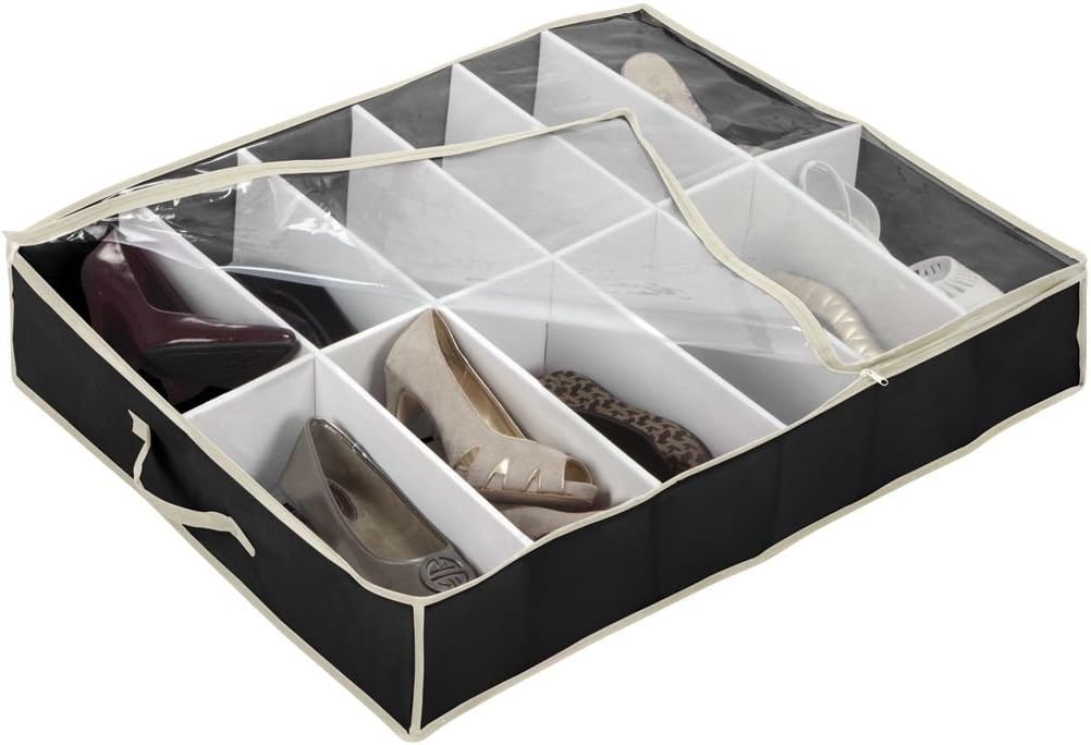 12 Pair Under Bed Shoe Organizer