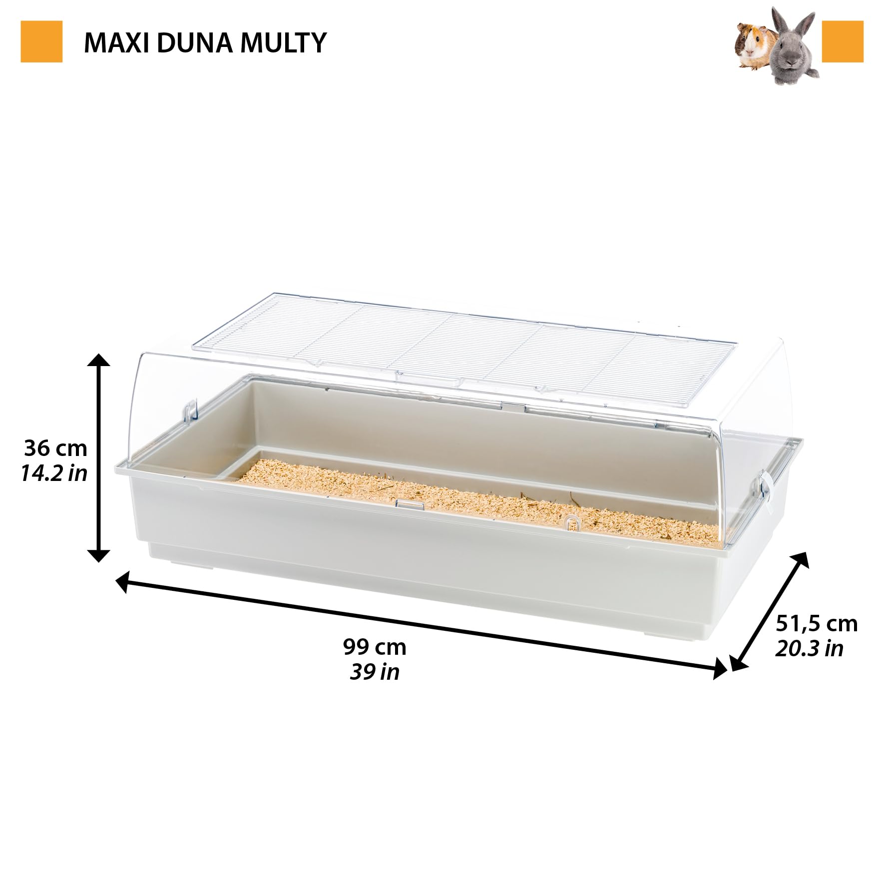 Ferplast 57033499W1 Klatka, 99 x 51,5 x 36 cm, Szary