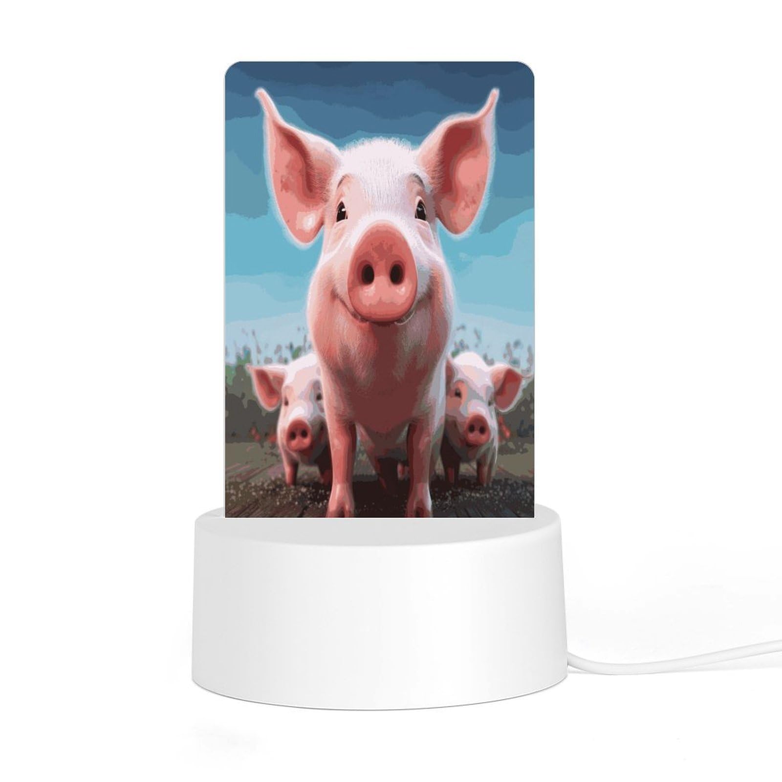 Adfgyerh Style Smiling (4) Night Light Acrylic Material Easy Installation, Home Decor Usb Interface Power Supply, Lamp For Restaurant Bar Cafe Room Decor