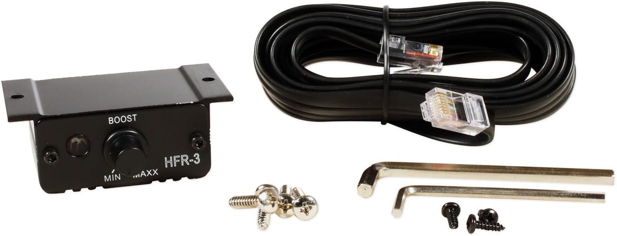 Hifonics HFR-3 remote bass control and installation accessories