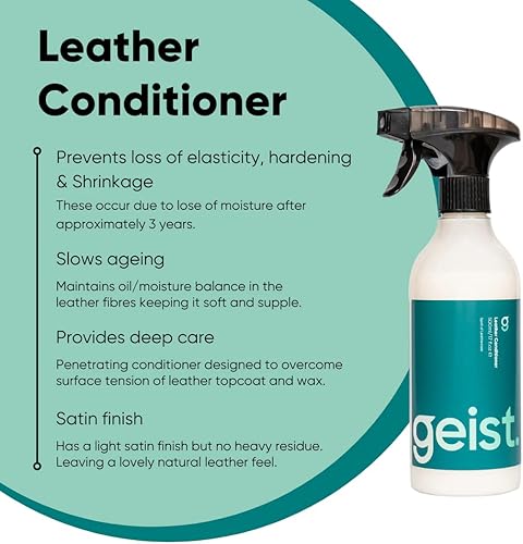 Miniatura 9 de Geist. Kit de cuidado 3 Plus para cuero y vinilo | Limpia, protege de la transferencia de tinte y daños por fricción, evita que se encoja y se
