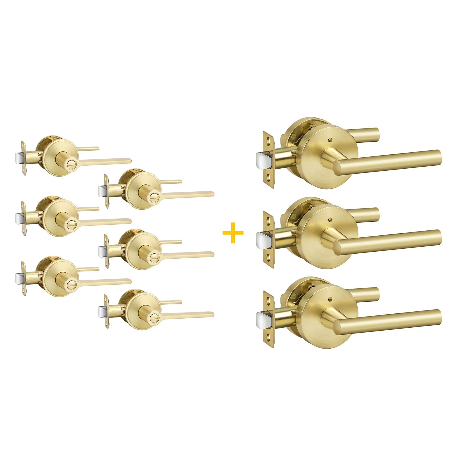 goldenwarm 9 Pack Gold Door Handle
