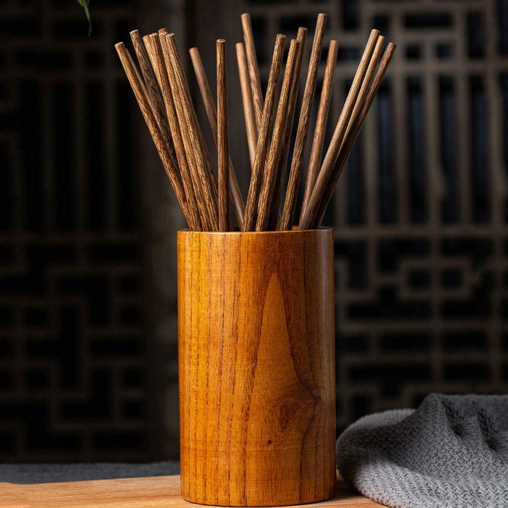 Juego de regalo de palillos japoneses de madera con estuche, palillos reutilizables, palillos chinos de lujo de madera natural, palillos de sushi antideslizantes, palillos aptos para lavavajillas, 1