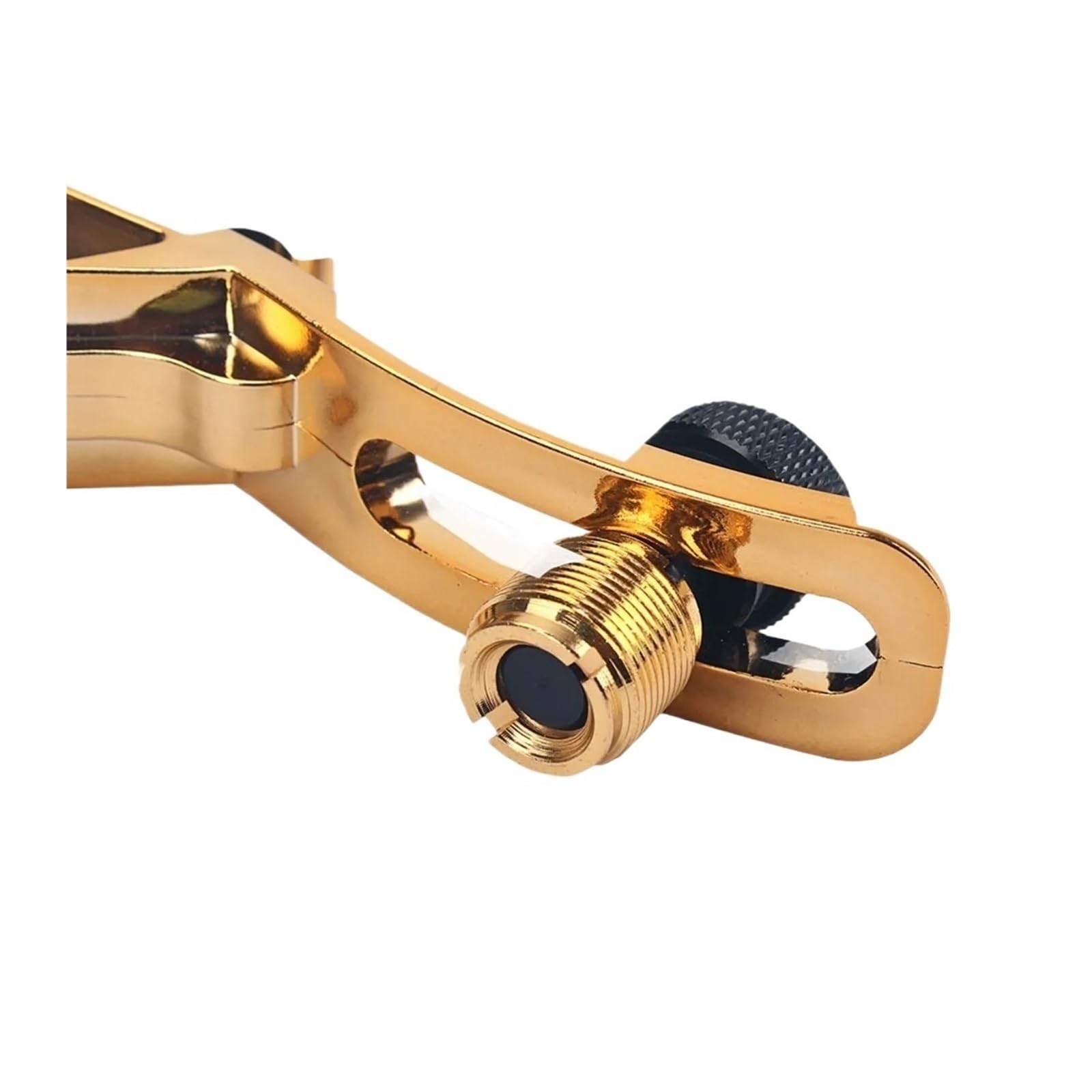 Wjiayao One Color Drum Microphone Clips Drum Mic Clamp Adjustable Plastic Rim Mount With 3 Groove Points For Microphone Clips On Tom Snare Stand Swivel Height Golden