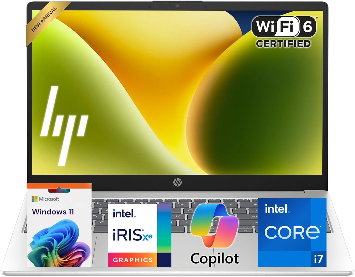 HP Pavilion 15.6" FHD Anti-Glare Laptop 32GB RAM 2TB SSD, Intel Core i7-1255U 10-Core Processor (up to 4.7 GHz), 9.5H Battery, Webcam Shutter, Wi-Fi 6, Windows 11, HDMI, for Work & Study, WOWPC USB