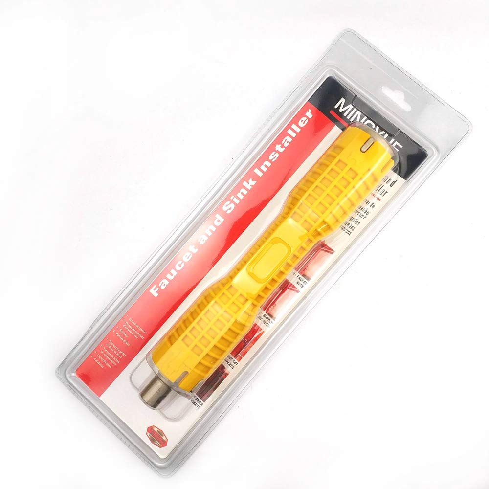 Llave ajustable for fregadero, llave multiusos for fontanería, llave for tuberías, instalador de grifos de fregadero, herramienta for cambiar grifos for fontaneros y propietarios de viviendas, instala