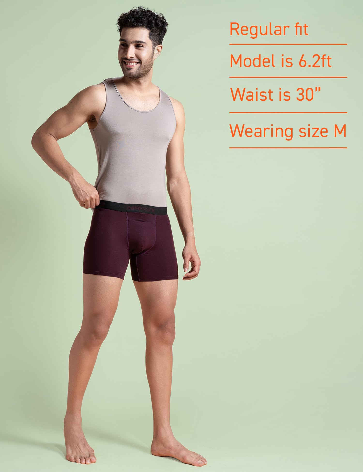 DAMENSCH Boxer da uomo, vestibilità regolare, in misto cotone, biancheria intima da uomo, pantaloncini da uomo