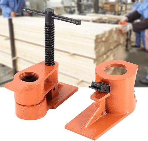 Miniatura 6 de Abrazadera de tubo de 1 pulgada, juego de accesorios de tornillo de mordaza de alta resistencia, kit de herramientas de carpintería de acero fundido