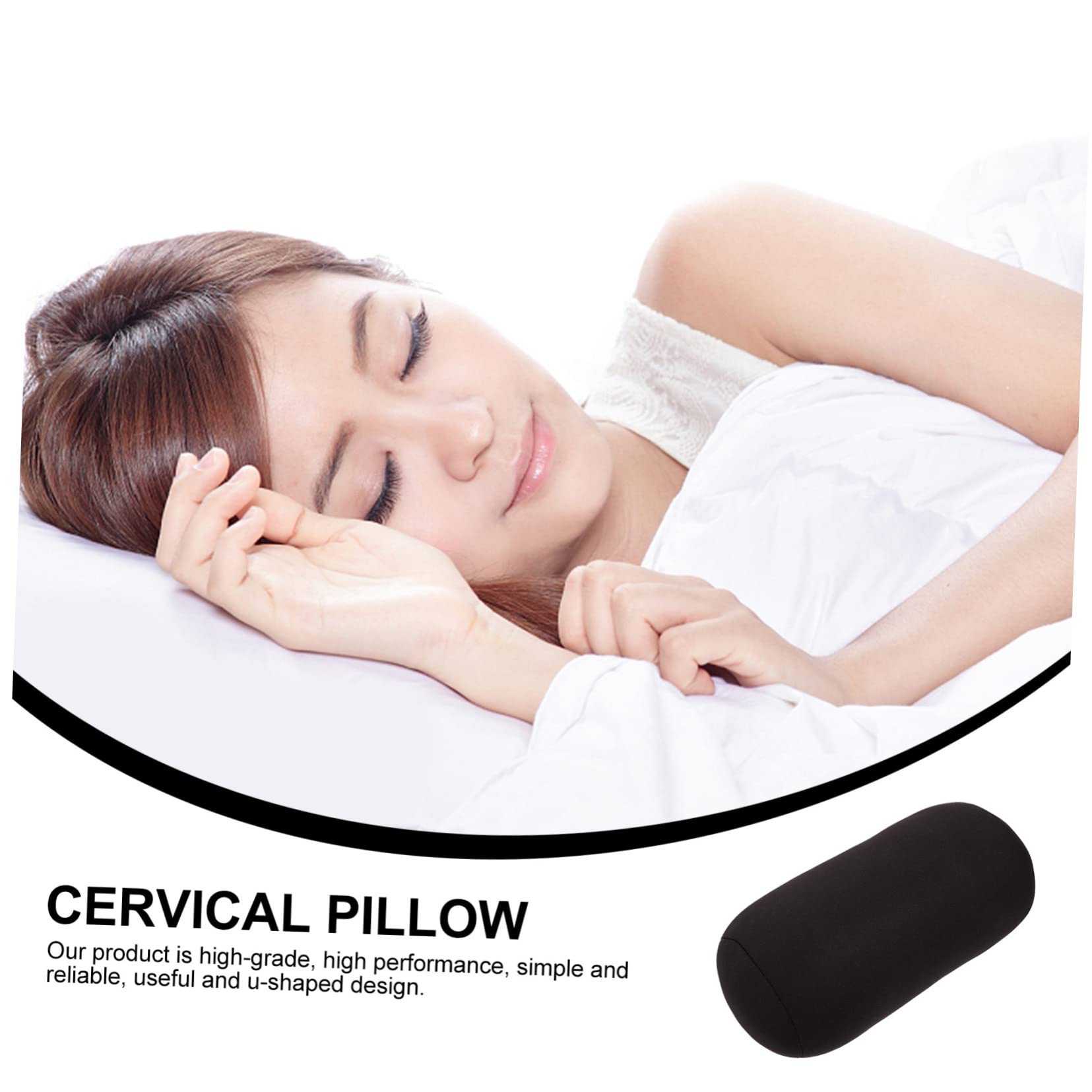 Ciieeo 2 Piezas Almohada para el Cuello y la Cintura reposacabezas del Coche Almohada de Apoyo para el Cuello Almohadas Almohada cilíndrica Accesorio para Dormir Cilindro