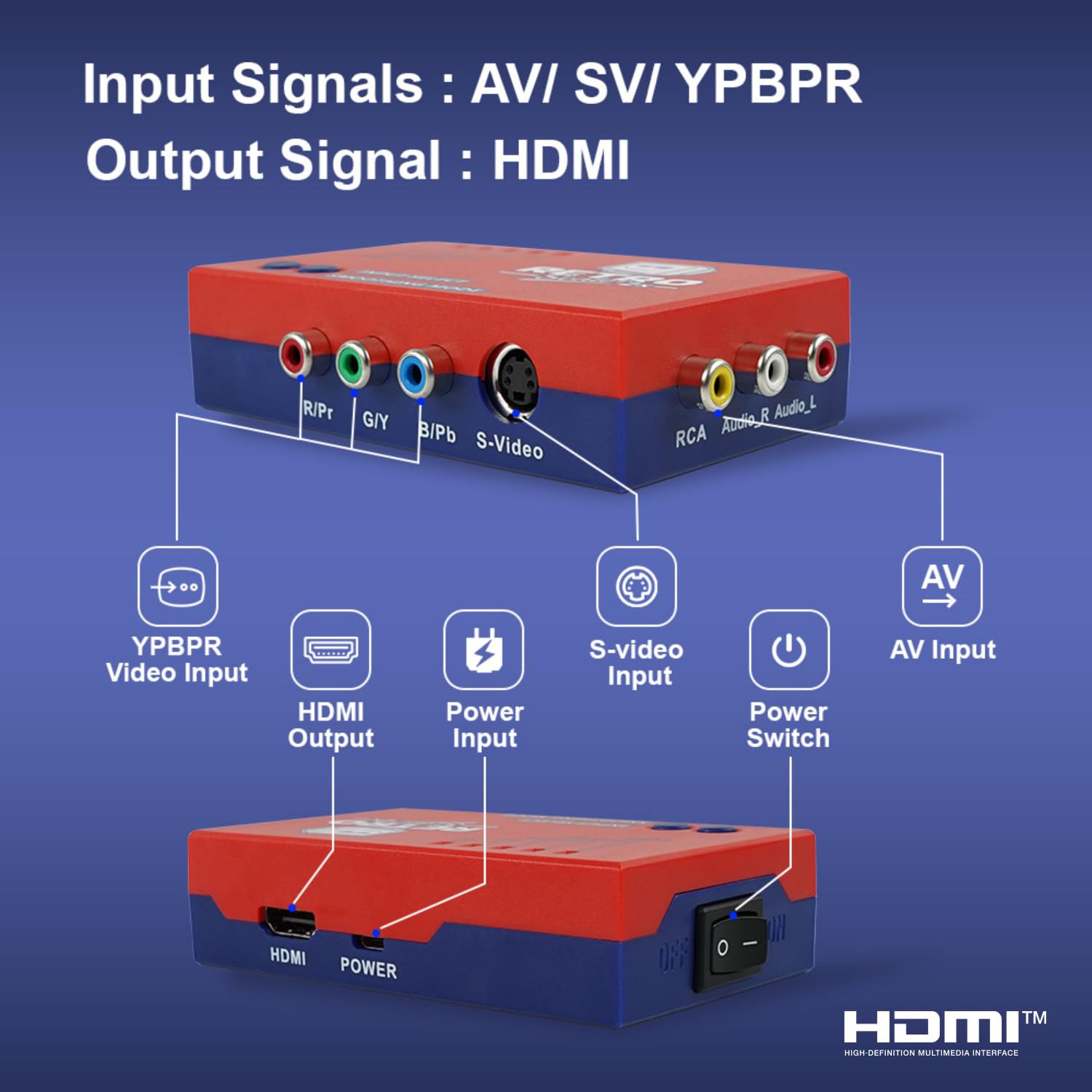 Amazon.co.jp: RetroScaler2x AV/SV/YPBPR - HDMIコンバーター