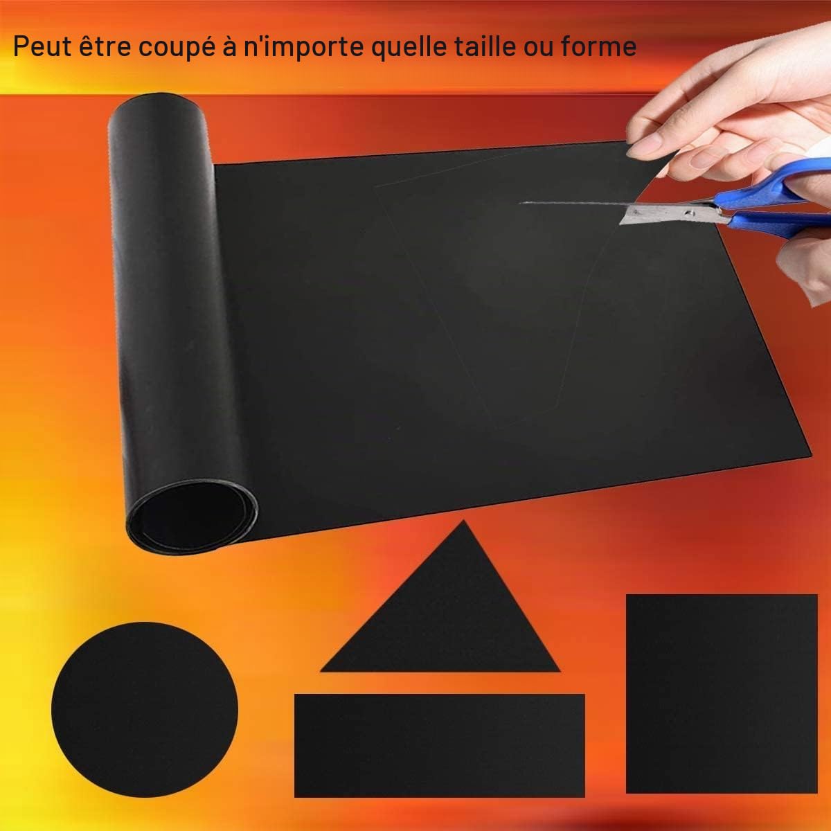 Tapis de barbecue extra épais 260°C 180x30 cm pour gaz et sans charbon