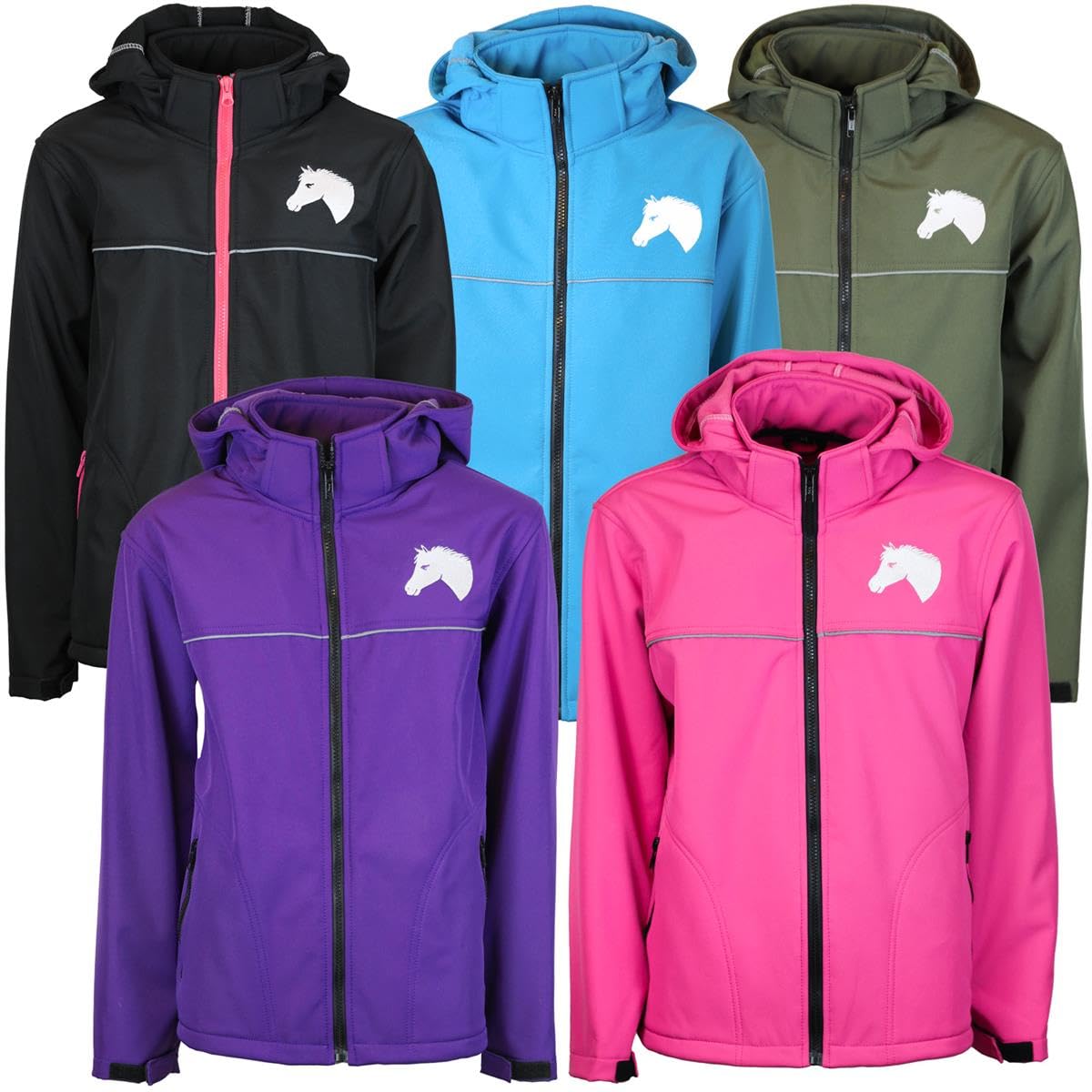 Kinder Reitjacke Softshell Eva Kinderreitjacke Softshelljacke Pferd