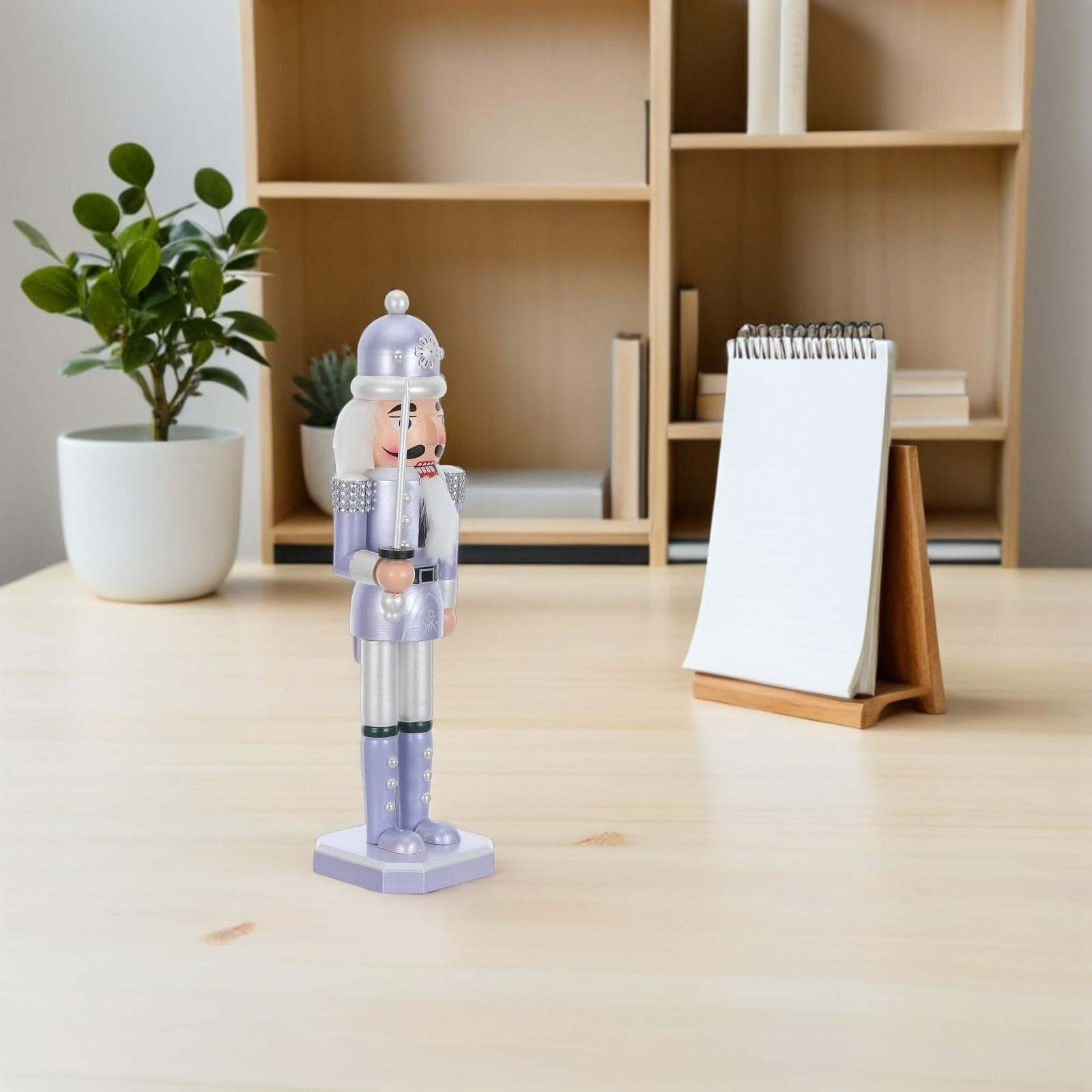 Beavorty Decoración Navideña de Madera Lavanda Artesanal y Coleccionable para Centro de Mesa Apariencia Festiva y Elegante para Exhibición en Fiestas