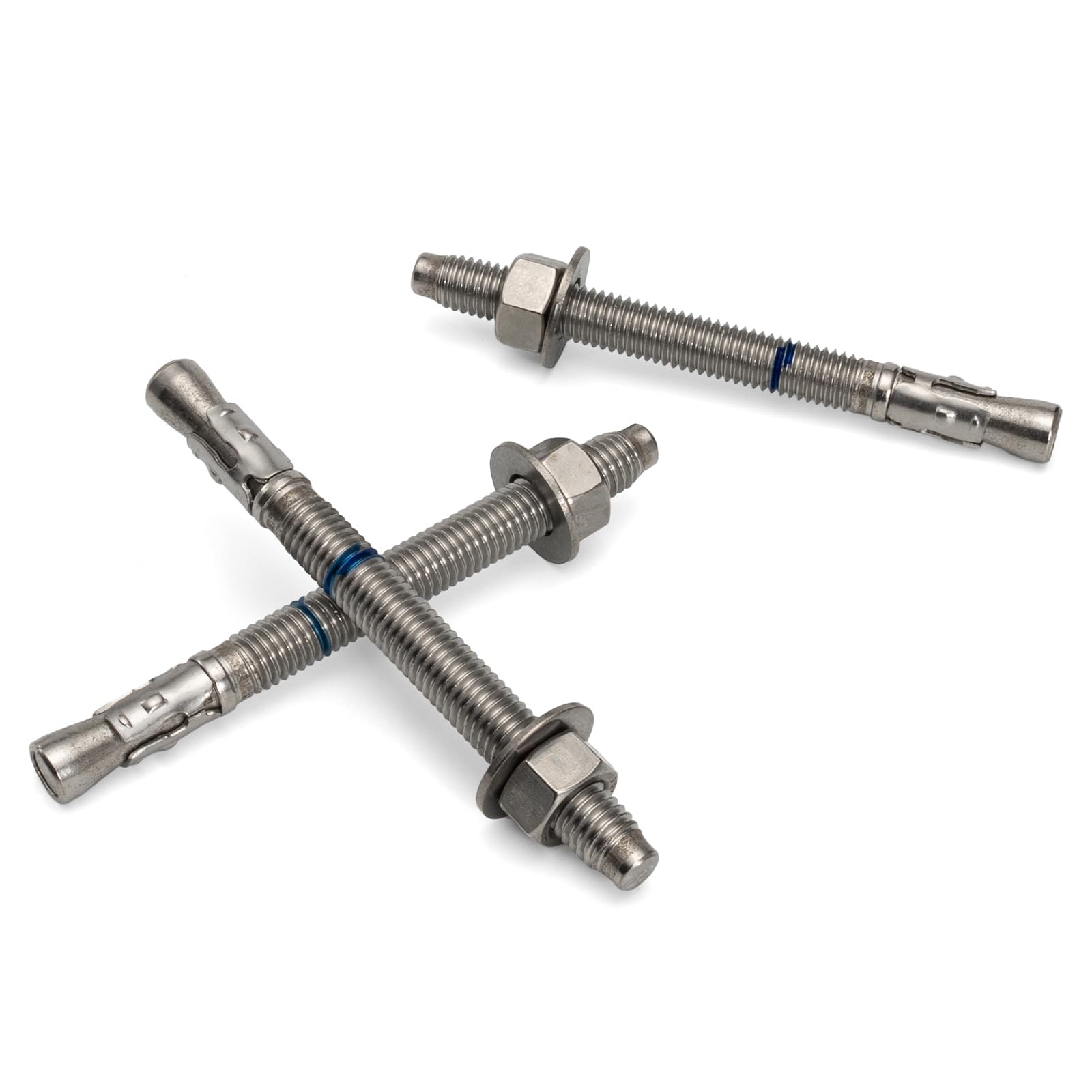 HROMIGRY 1/2" x 5-1/2" Concrete Anchors (25 Pack) 1/2 inch Wedge Anchors Bolts Stainless Steel