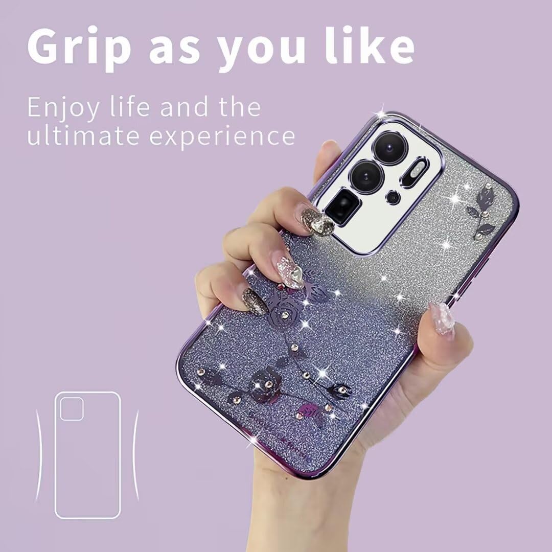 UPLAI Cover Per Huawei P60 Pro Con Bordo Galvanico Effetto Sfumato Blu - Ultra Sottile TPU - 2