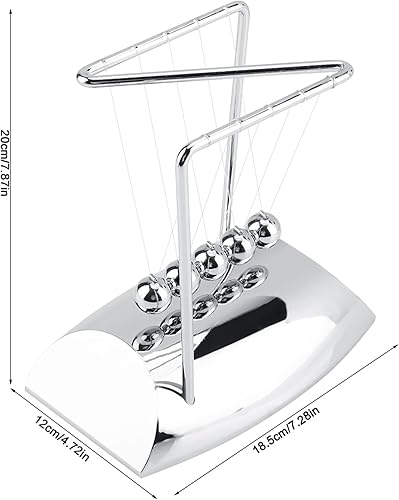 Miniatura 3 de TOPINCN Equilibrium Physics - Pelota de equilibrio con bola y base de acero macizo, péndulo de ciencia para oficina, juguete clásico, enseñanza, 7.3