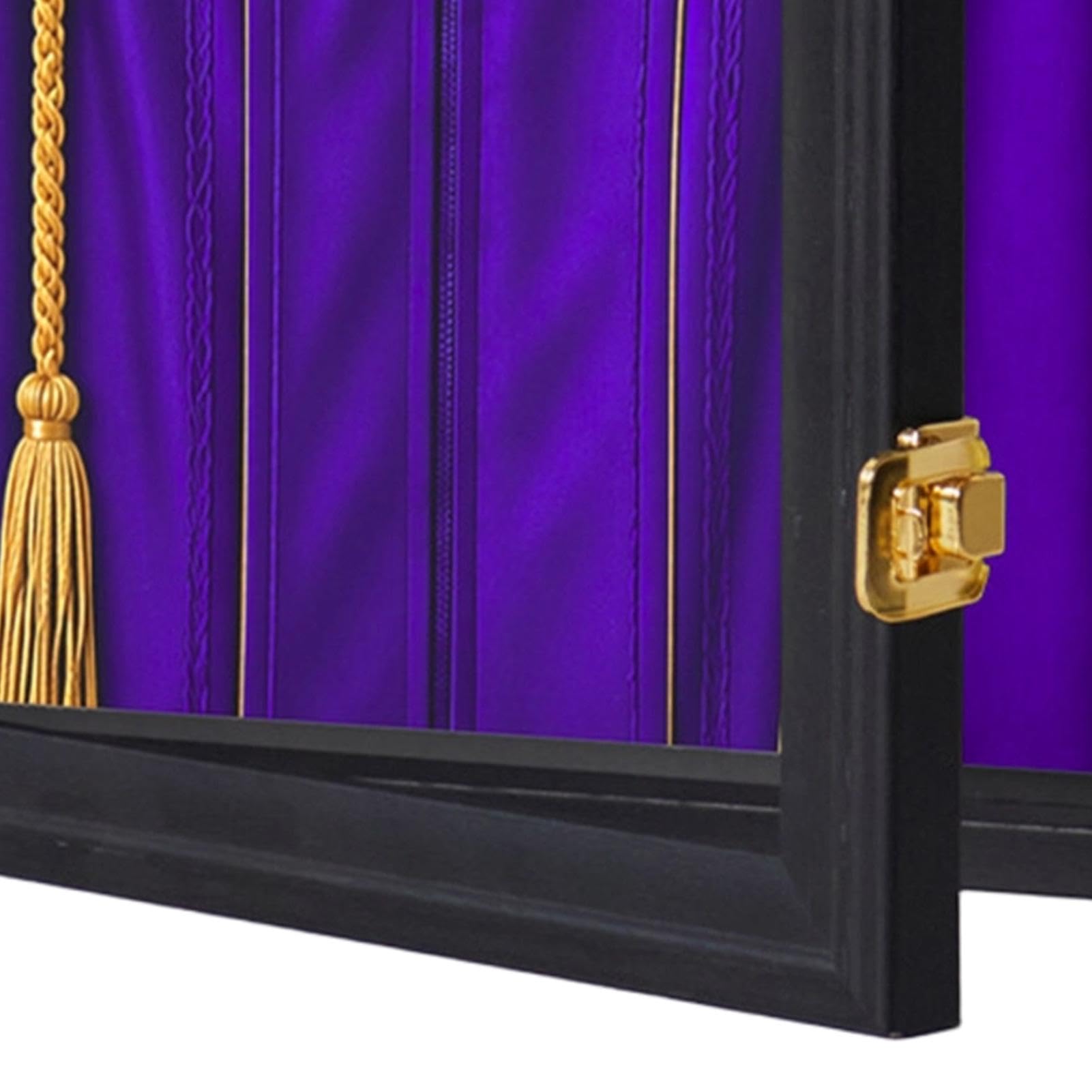 Drewniana Ramka Shadow Box Drewniana skrzynka ochronna na pamiątki | Gablota do Biretu oraz do domu, biura, sypialni, zawieszany na ścianie, na przyjęcia i świętowania, dyplom oraz frędz