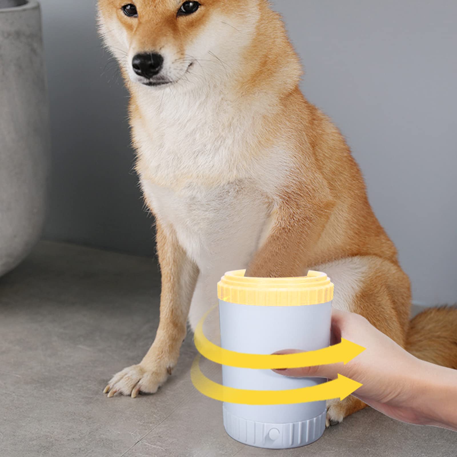 Przenośny pies Paw Cleaner Do Małego Pies Kot, Pies Paw Puchar Puchar z miękkimi silikonowymi włosami, podkładka dla psów dla psich kotów Błotnisty łapy brudne łapy z ręcznikiem