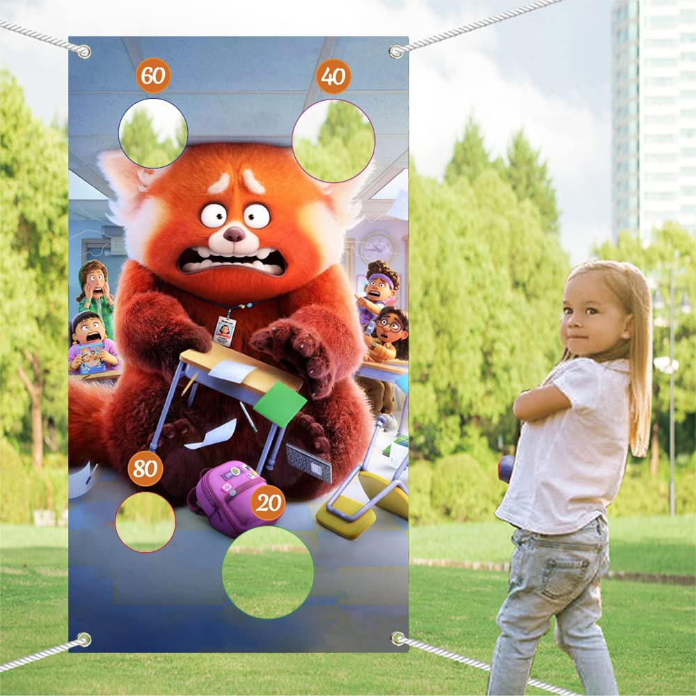 Buy QICI Red Panda Toss Games Banner with 3 Bean Bags,Red Panda