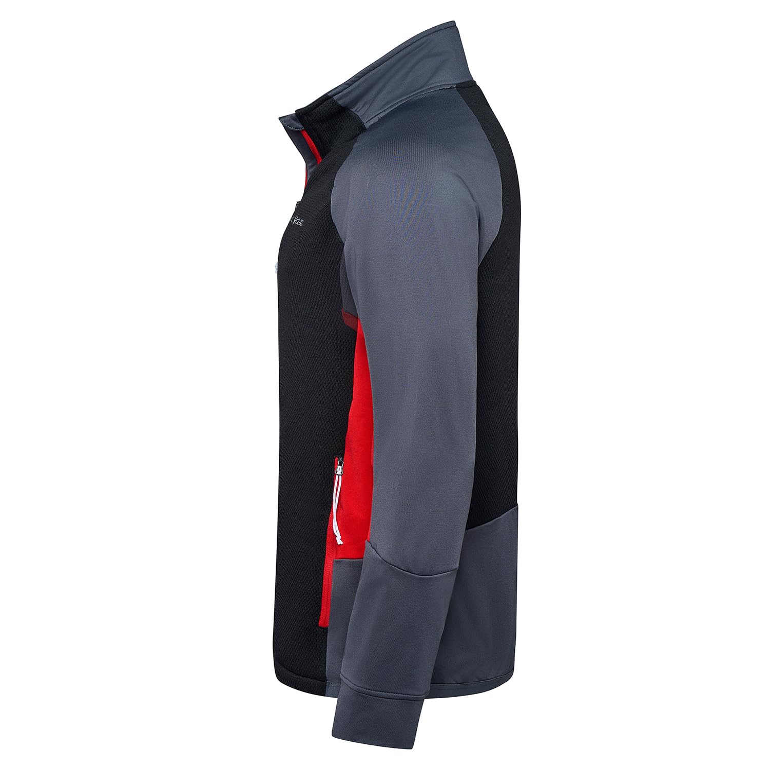 Black Crevice - Midlayer Jacke Herren I Fleecejacke mit Stehkragen I Materialmix I Funktionsjacke - atmungsaktiv, elastisch & leicht I Wandern, Trekking, Outdoor, Sport & Freizeit