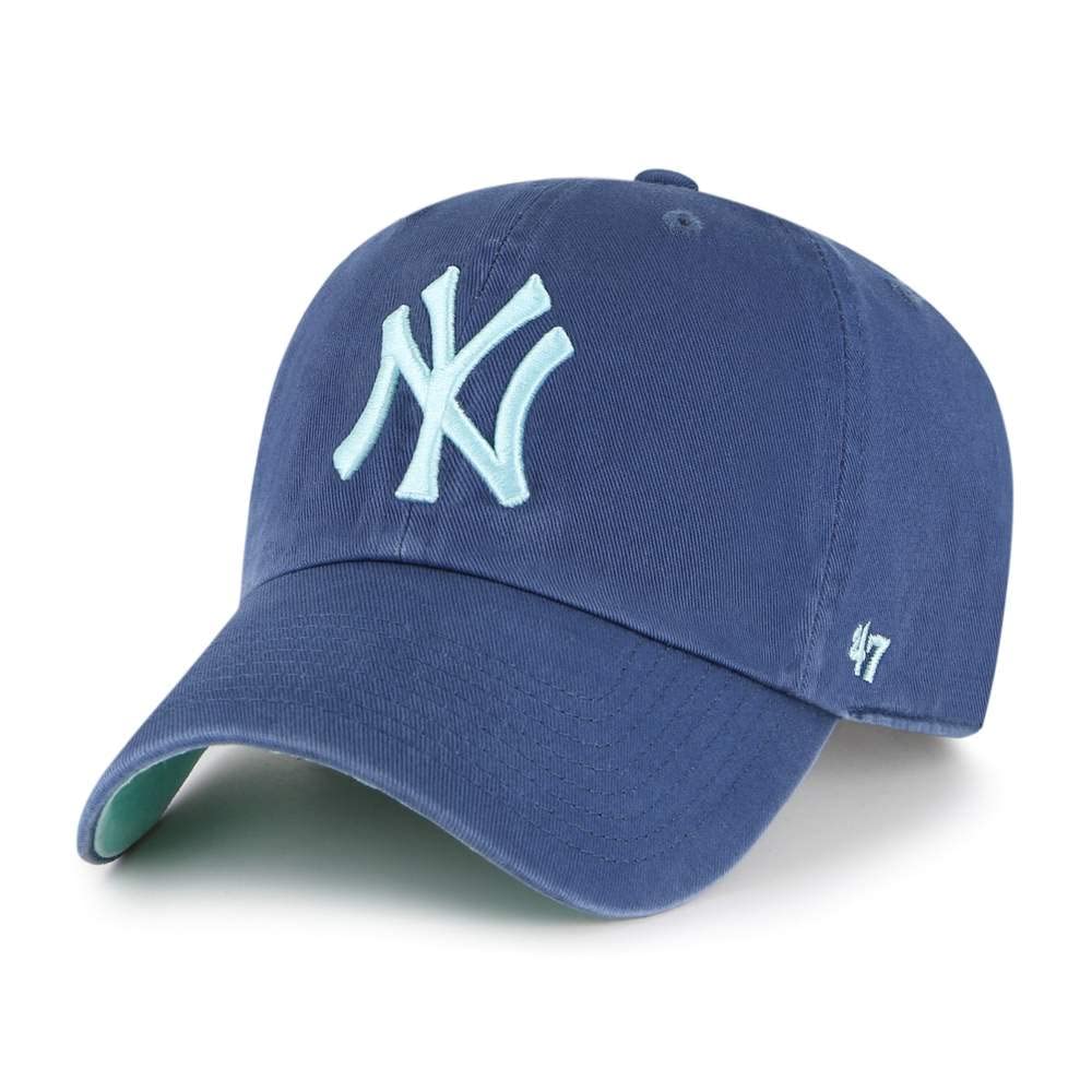 '47 MLB New York Yankees Brand Navy Basic Logo Clean Up Home Adjustable Hat — view 38