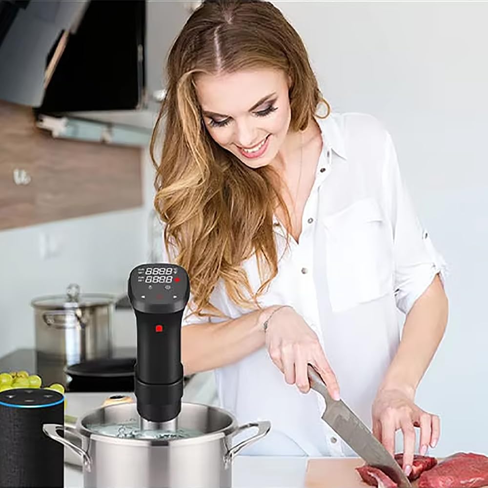 Cocina Sous Vide, Máquina De Cocción Sous Vide con Circulador De Inmersión De 1100 W, Temperatura Precisa De 25 a 95 ℃ Y Control De Tiempo De 99 H 59 Min, para Cenas Familiares De Bistec