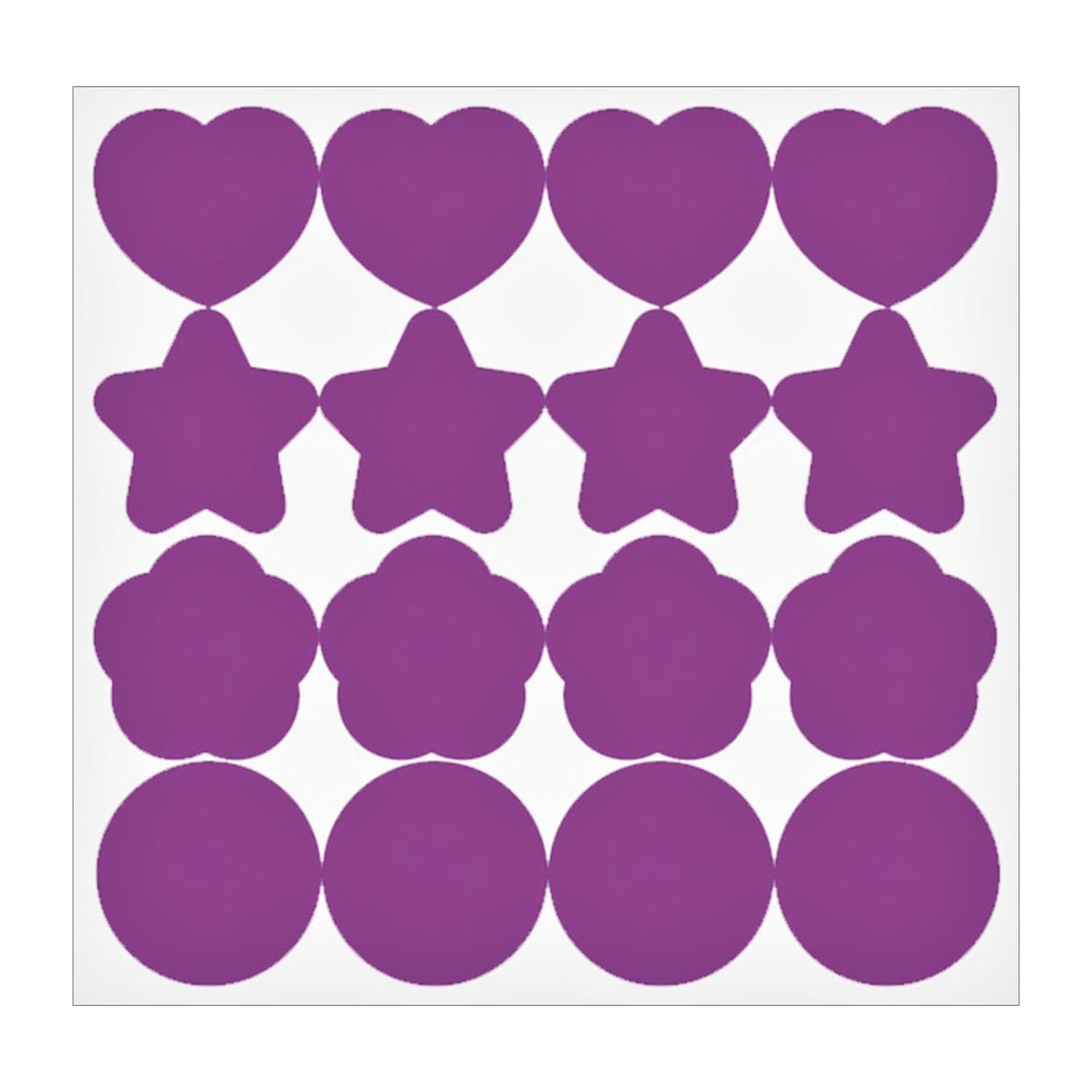 3 pieces Purple UV Stickers for Sunscreen 48 Count UV Detection Reminder Waterproof UV Stickers Know When to