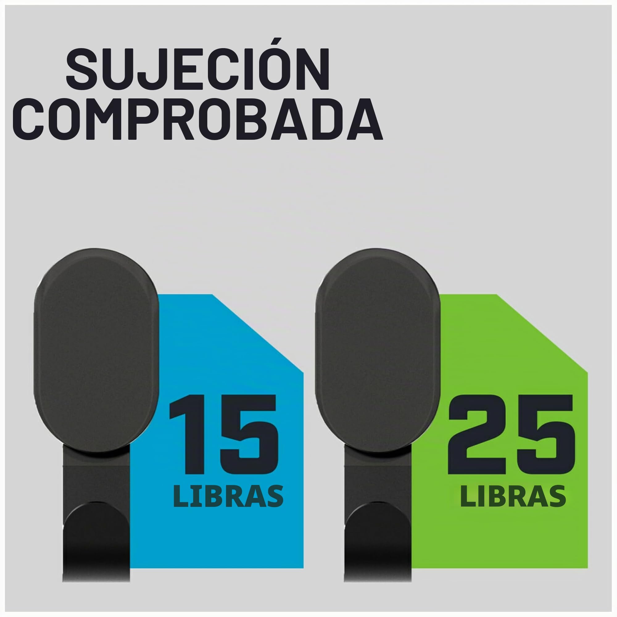 3M Claw (TM) 25 libras. 2 ganchos negros para paneles de yeso y 2 ganchos para fotos, solución pesada para colgar mochilas, chaquetas, fotos y decoración del hogar, paquete de 4