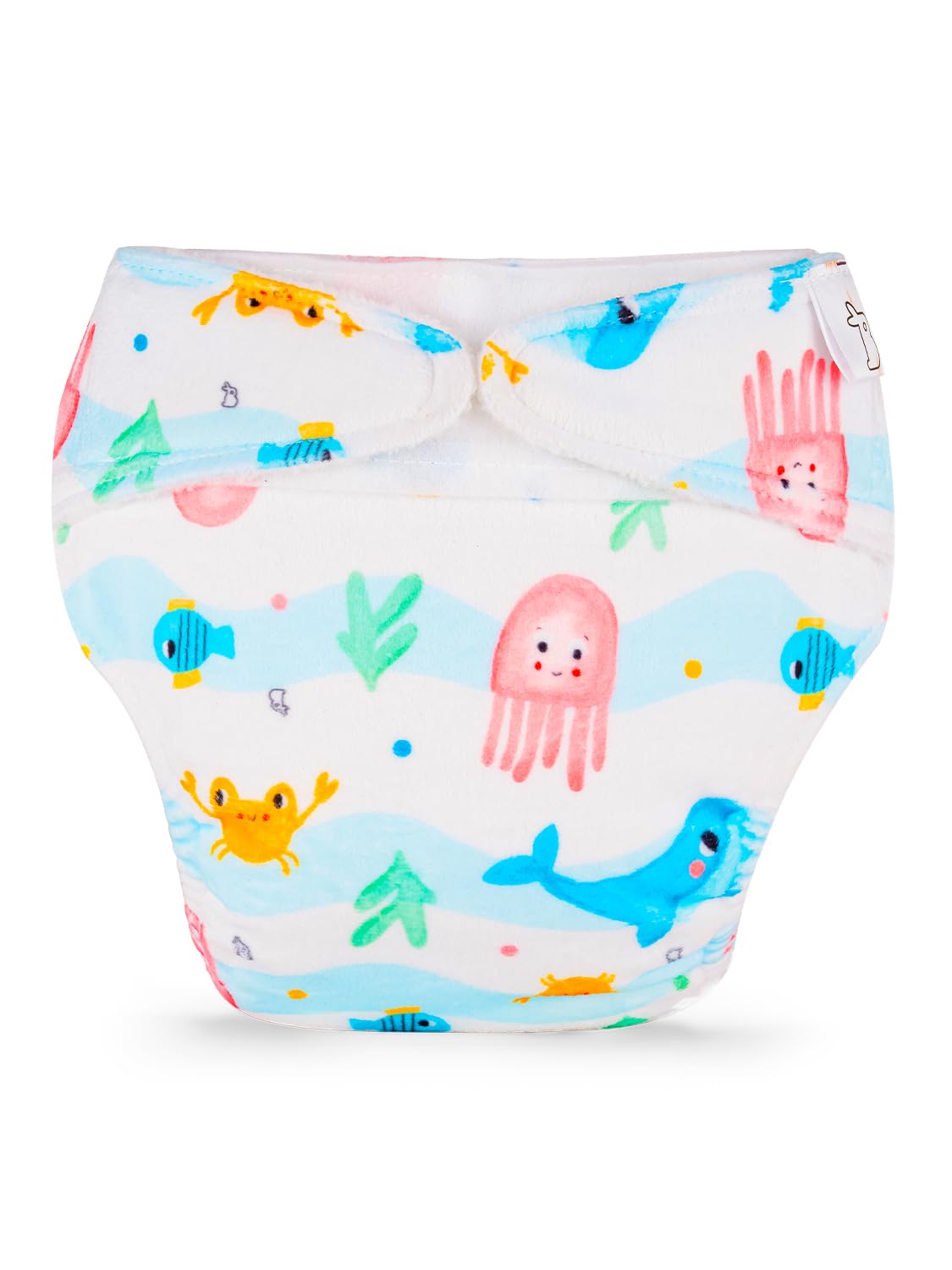 SuperBottoms Reusable Swim Diaper | UNO SuperSoft Cloth Diaper Shell with Velcro | Adjustable Fit for 3M to 3Y | No Insert Needed | Rash-Free & Eco-Friendly Baby Swim Diaper-image-16