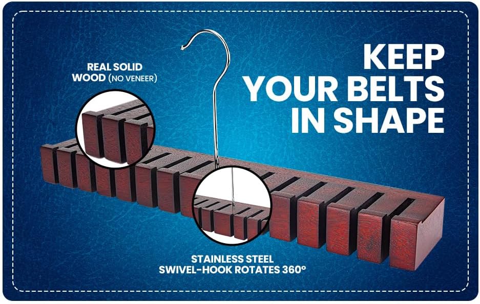 Miniatura 4 de Organizador de cinturón para armario, colgador de cinturón para armario, estante para cinturón y almacenamiento de cinturón, soporte para cinturón