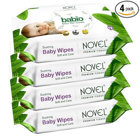 NOVEL Baby Wet Wipes (Pack of 4-72 Sheet)