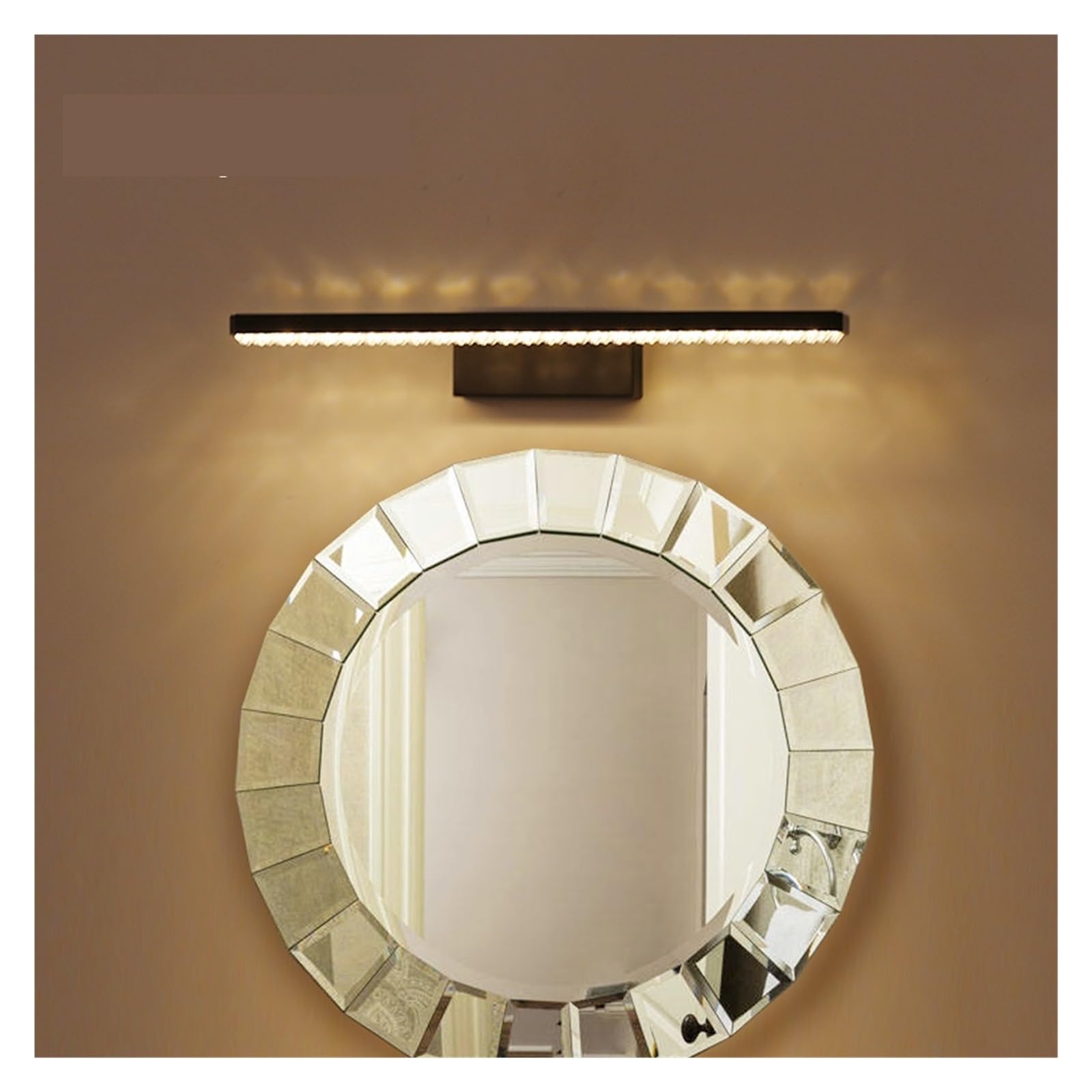 Luces de cuadro para pared Aplique de pared Led moderno AC85-265V, aplique de pared for baño, pantalla brillante, aplique de pared, aplique de pared con iman de 400 550mm(5500-7000K,Black 550mm)