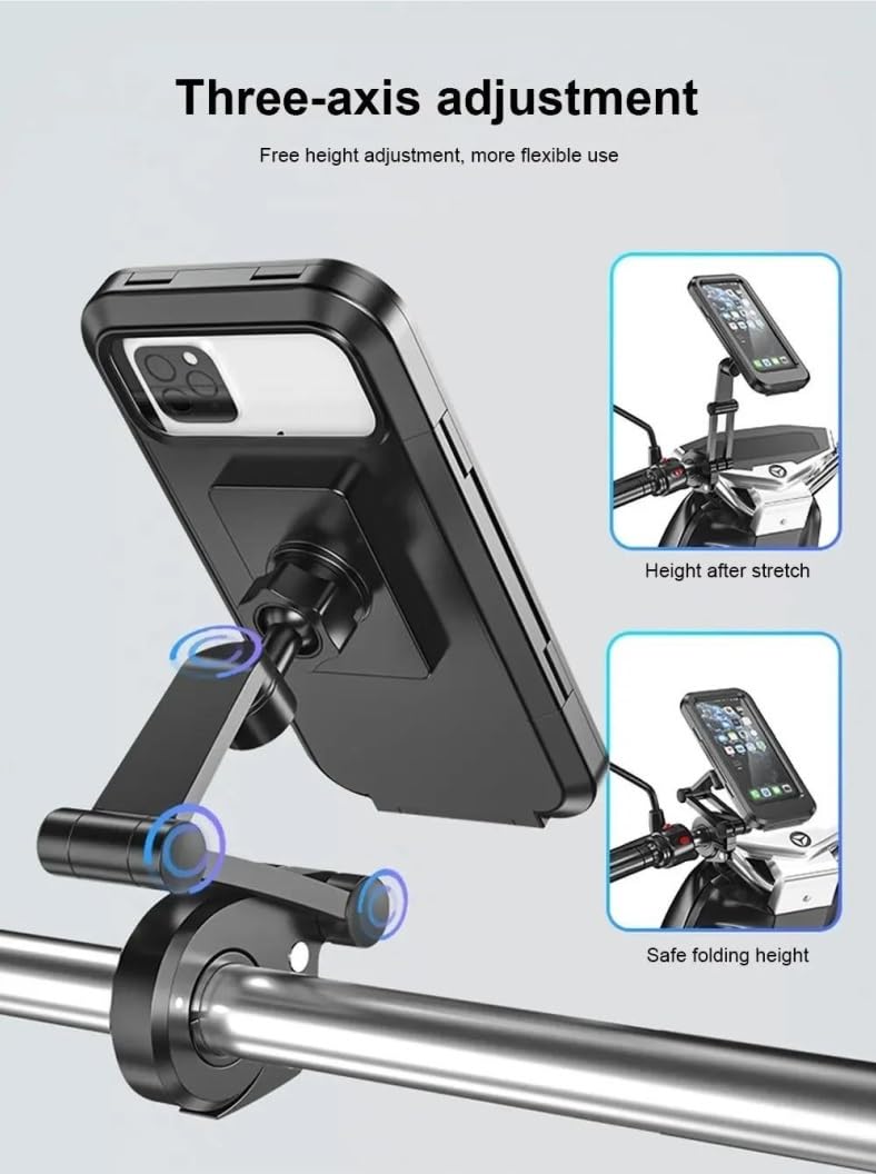 Supporto Smartphone Impermeabile Moto Bici Universale GPS Bicicletta 360° Girevole Regolabile