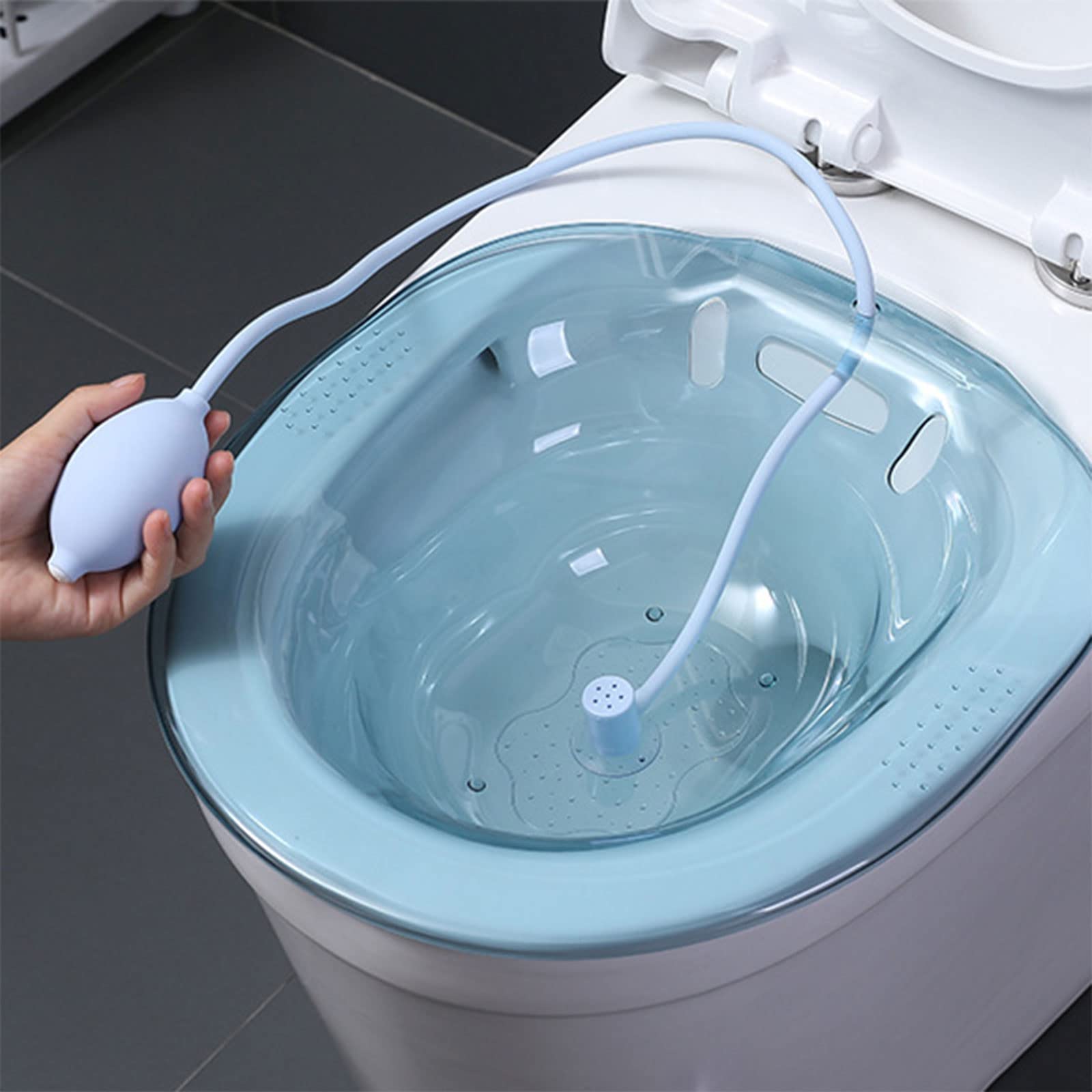 Sitz Badewannenspüler Schlauch für Sitzbadewanne für Sitz mit Pumpe und Sprüher Spülschlauch für tragbares Bidet