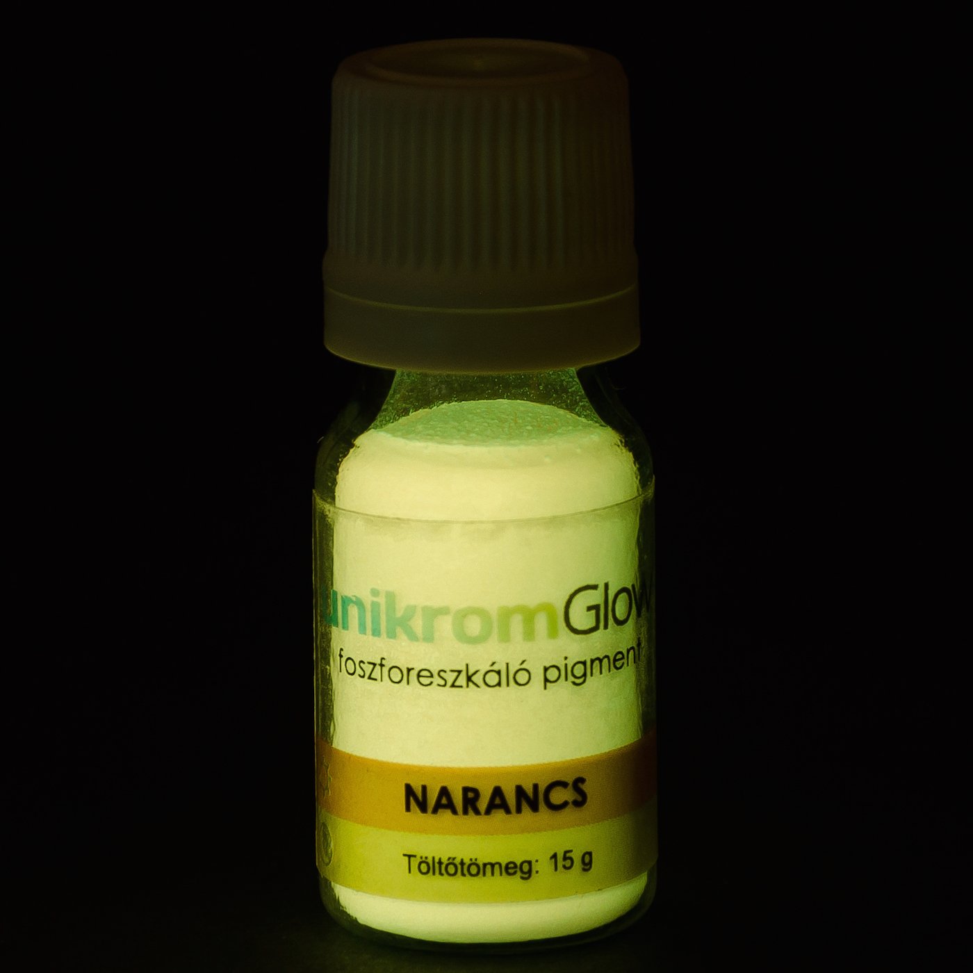 UnikromGlow Glow in the dark pigment powder - orange, 15g