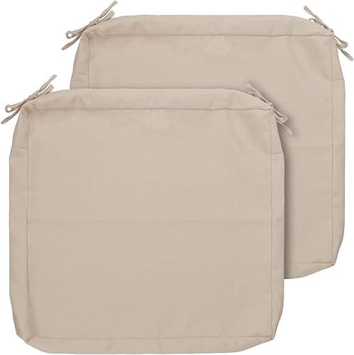 Juego de 2 fundas de cojín para patio al aire libre resistentes al agua con lazos, funda de cojín, funda de asiento para muebles de patio, cojín disponible en Yaxa Colombia