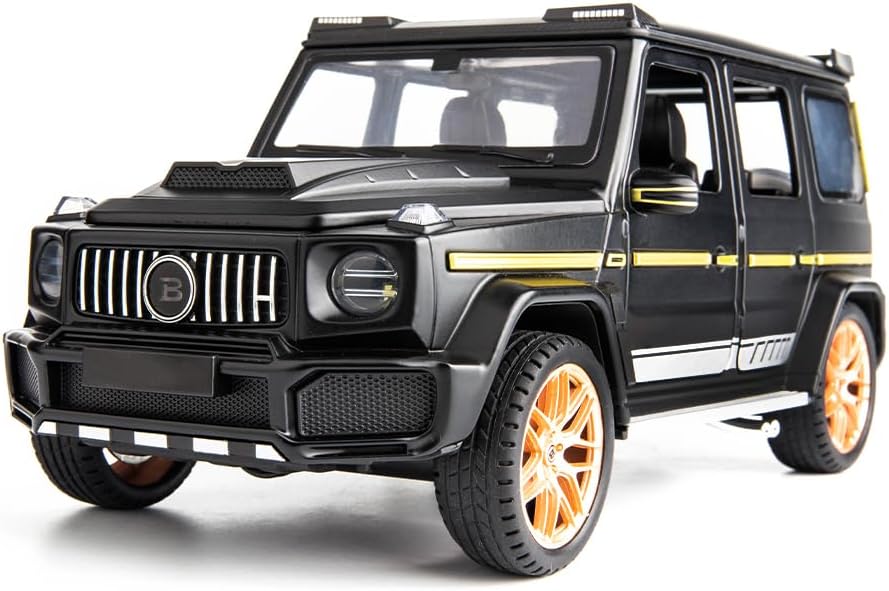 1/18 Scale Benz Car Model,Pull Back Diecast Toy Car with Sound and Light Toy Vehicle for Adults Collection, Boys and girls (Black)