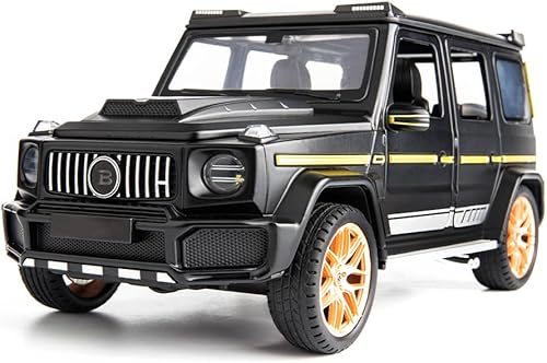 WAKAKAC Modelo de coche Benz a escala 118, auto de juguete fundido a presión con sonido y luz para adultos, colección de niños y niñas (negro)