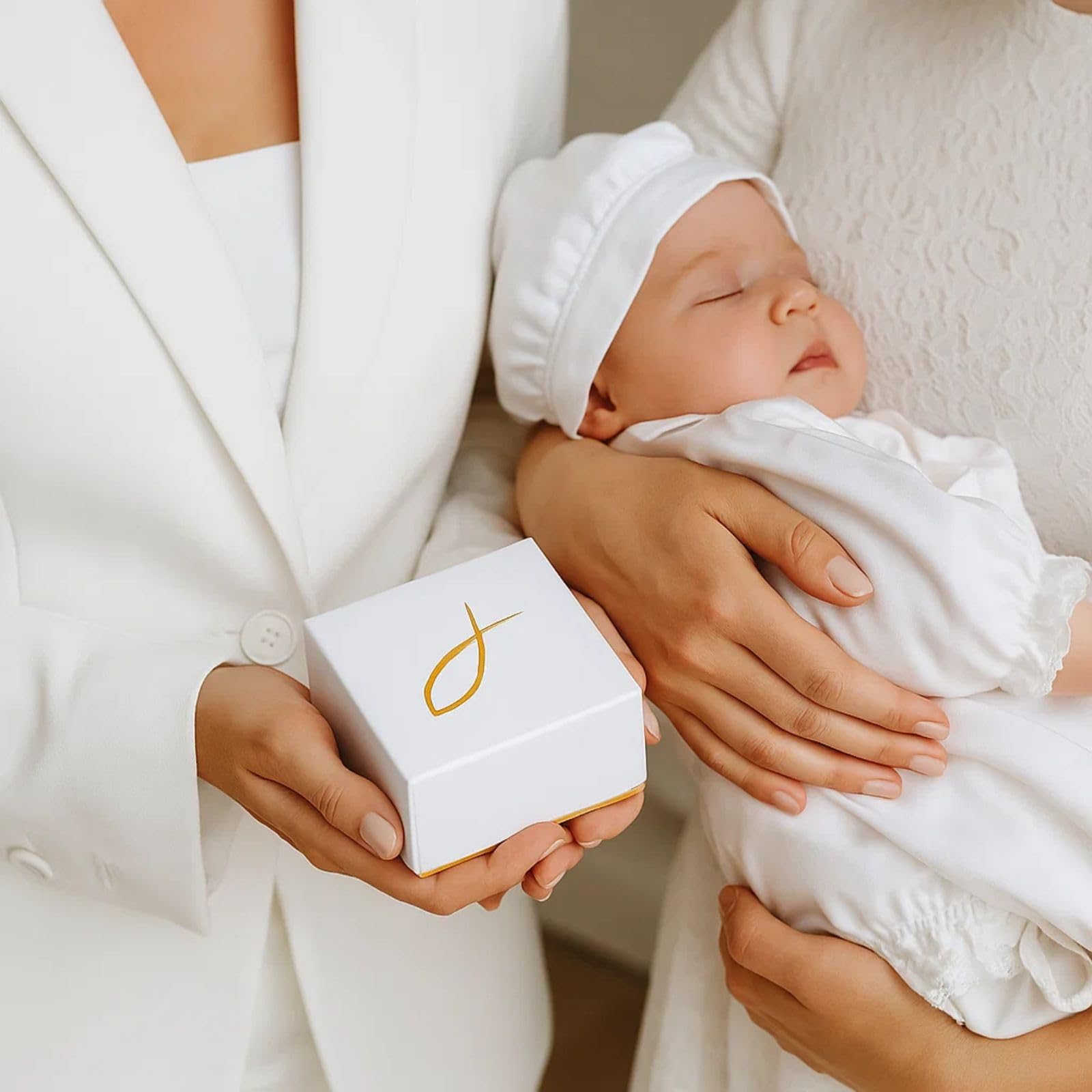 fish Collana In Oro Con Ciondolo Angelo Custode E Cristallo Per Bambini E Giovani