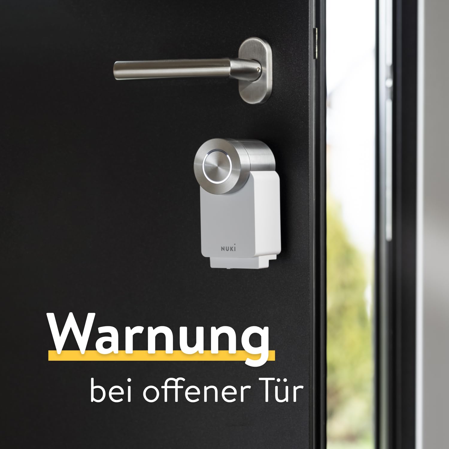 Nuki Door Sensor, Türsensor für Nuki Smart Lock, Mitteilungen (Tür offen, geschlossen) aus der Ferne, Bluetooth, Zubehör für elektronisches Türschloss, Nuki Smart Home, weiß