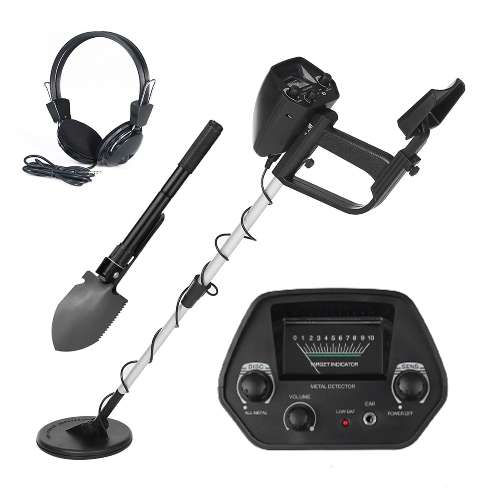Metal Detector, MD4030 Metal Detector Underground Gold Detectors Treasure Hunter Tracker Seeker Metal Circuit Detector(SET5 MD-4030)