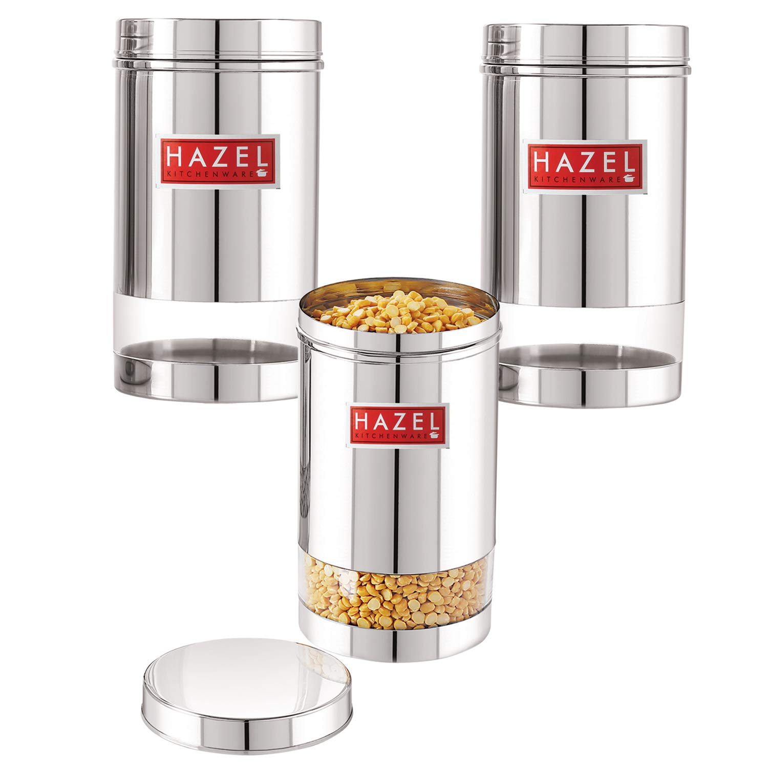 See full amazon price history chart for HAZEL Stainless Steel Transparent Glossy Finish See Through Container, Silver, Set of 5, 1200 Ml HAZEL Stainless Steel Transparent Glossy Finish See Through Container, Silver, Set of 5, 1200 Ml (B08KXS8GZV) Amazon Price History, Amazon Price Tracker
