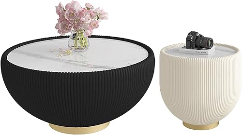 Miniatura 97 de Mesa de centro rústica marrón para sala de estar, mesas centrales rectangulares, moderna y elegante mesa de cóctel de madera para oficina en casa -