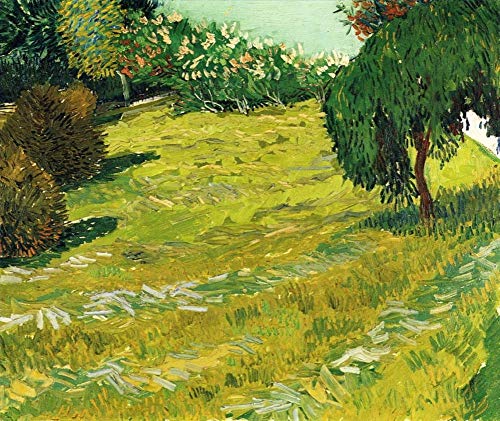 Peinture Jardin avec saule pleureur de Van Gogh faite main sur toile