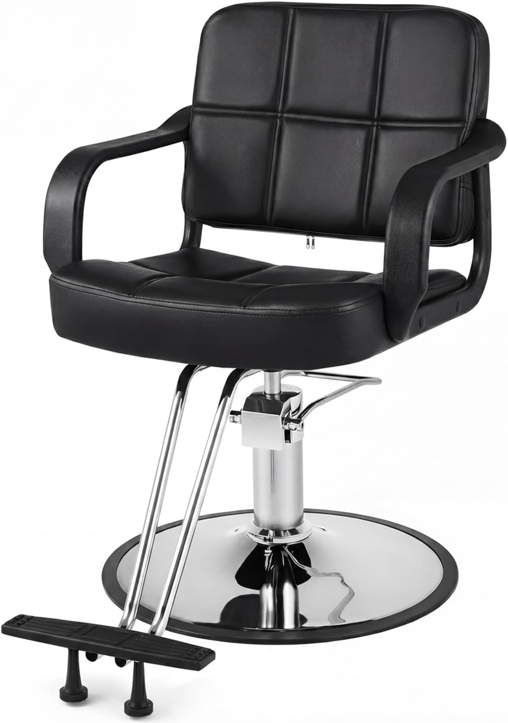 Artist hand Salon Chair for Hair Stylist, Hydraulic Barber Styling Chair | Adjustable Height, 360° Swivel with Lock, Heavy Duty, for Beauty Salon, Barber Shop, Home Studio, Black